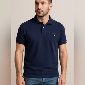 Polo Ralph Lauren Men’s Classic Fit Navy Blue Short Sleeve Polo Shirt Size L